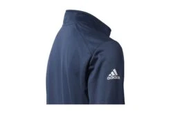 Adidas Junior Heather Half-Zip Midlayer -Golf Verkäufe gu3928 6 apparel photography detail view 3 white