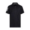 Adidas Three Stripe Poloshirt -Golf Verkäufe hf3092 1 apparel photography front view transparent