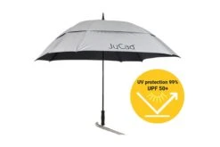 JuCad Drive S 2.0 Elektro-Trolley Aktions-Set -Golf Verkäufe jucad windproof umbrella silver with uv protection on the trolley